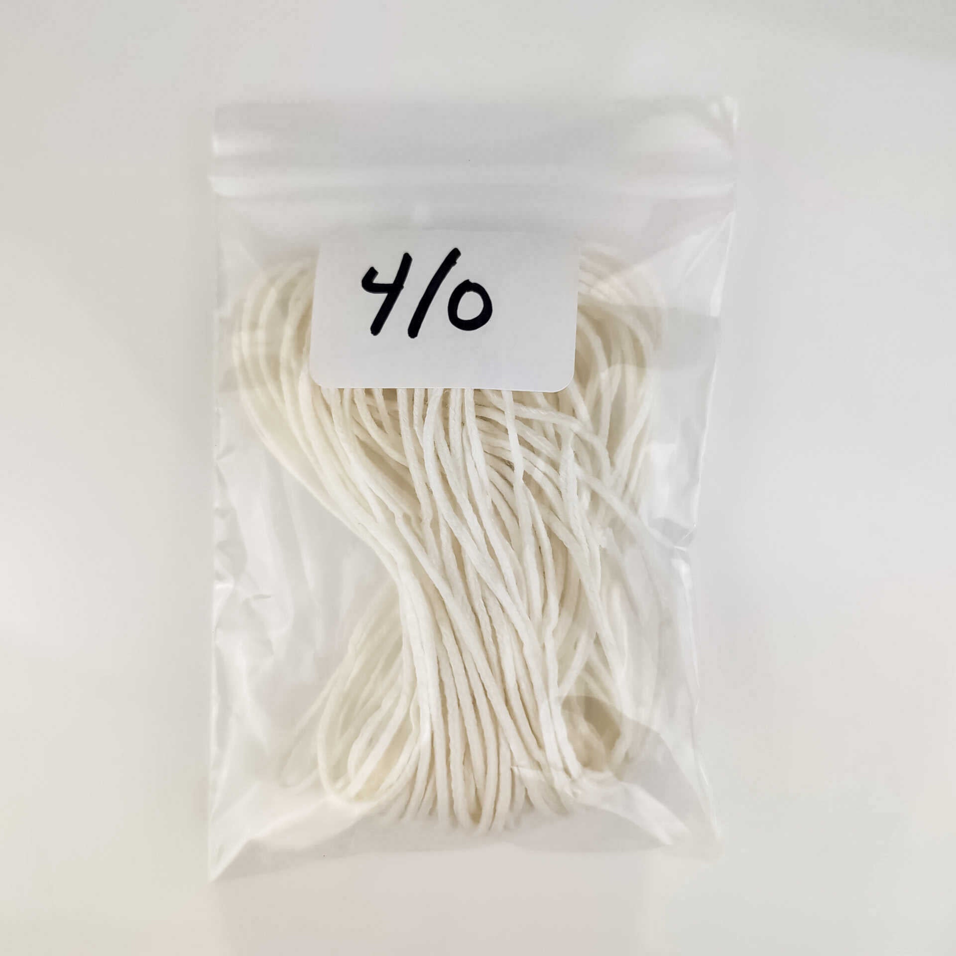 Atkins & Pearce™ 4/0-3/0-2/0 Bleached Square Braided Wick 10-Yard Sample Packs - 100% Natural Cotton