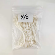 Atkins & Pearce™ 4/0-3/0-2/0 Bleached Square Braided Wick 10-Yard Sample Packs - 100% Natural Cotton