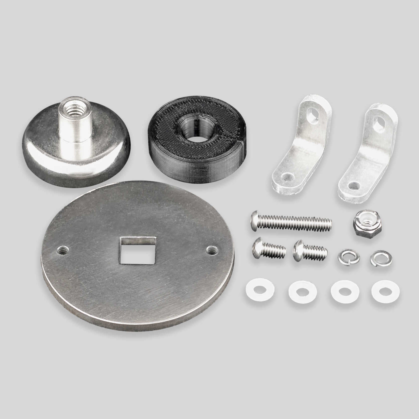 Candle Dippers™ Magnetic Tripod Mount Kit with Steel Base Plate and 1/4-20 Female Threaded Post Neodymium Nickel-Plated Cup Magnet